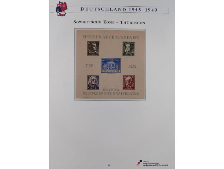1945/53, ungebrauchte und postfrische Sammlung Zonen mit besseren und kpl. Ausgaben. Dabei u.a. Frz. Zone in den Hauptnummern