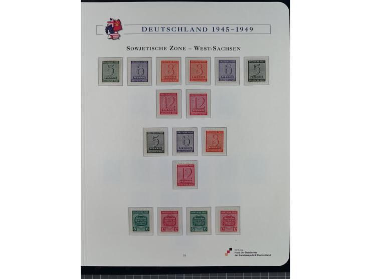 1945/53, ungebrauchte und postfrische Sammlung Zonen mit besseren und kpl. Ausgaben. Dabei u.a. Frz. Zone in den Hauptnummern