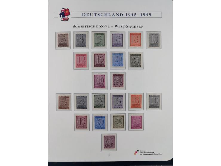 1945/53, ungebrauchte und postfrische Sammlung Zonen mit besseren und kpl. Ausgaben. Dabei u.a. Frz. Zone in den Hauptnummern
