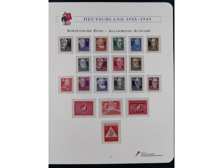1945/53, ungebrauchte und postfrische Sammlung Zonen mit besseren und kpl. Ausgaben. Dabei u.a. Frz. Zone in den Hauptnummern