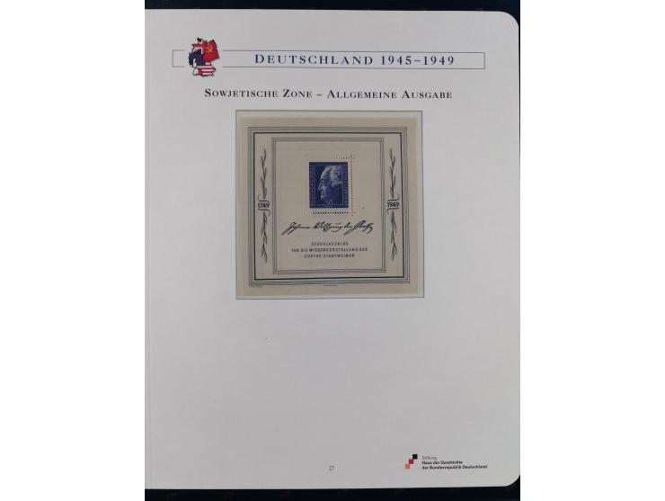 1945/53, ungebrauchte und postfrische Sammlung Zonen mit besseren und kpl. Ausgaben. Dabei u.a. Frz. Zone in den Hauptnummern