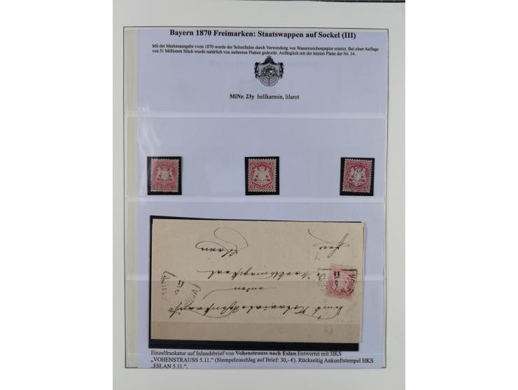 1849/1920, meist gestempelte Sammlung und 18 Briefe und Karten, ab Mi.-Nr. 1Ia, 1Ia PF X, 1IIa (2), 1Ia PF VII auf Brief, 3-7