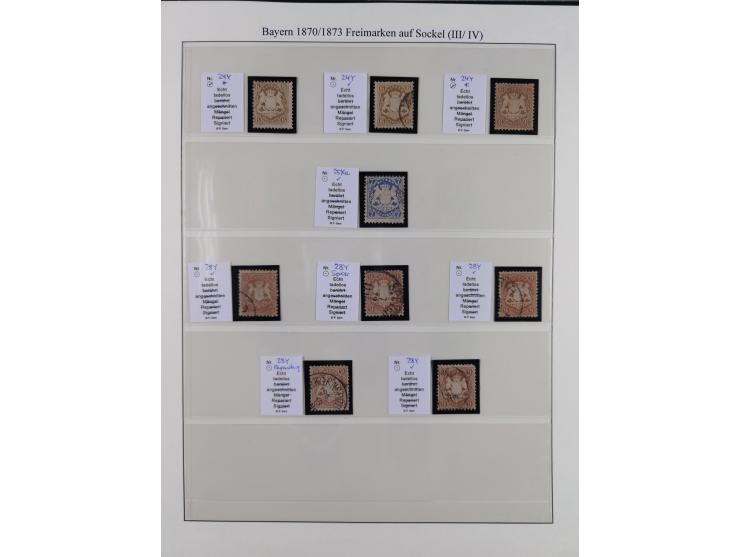 1849/1920, meist gestempelte Sammlung und 18 Briefe und Karten, ab Mi.-Nr. 1Ia, 1Ia PF X, 1IIa (2), 1Ia PF VII auf Brief, 3-7