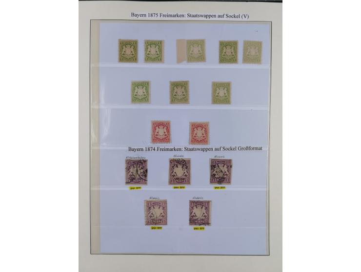 1849/1920, meist gestempelte Sammlung und 18 Briefe und Karten, ab Mi.-Nr. 1Ia, 1Ia PF X, 1IIa (2), 1Ia PF VII auf Brief, 3-7