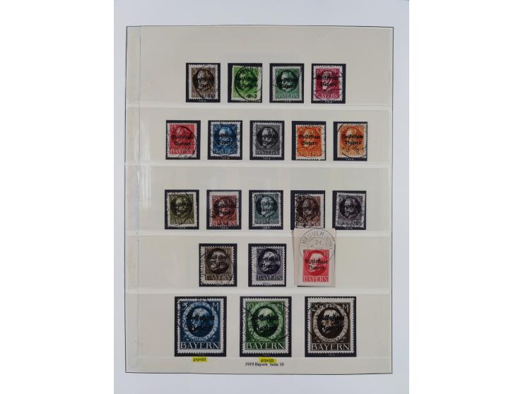 1849/1920, meist gestempelte Sammlung und 18 Briefe und Karten, ab Mi.-Nr. 1Ia, 1Ia PF X, 1IIa (2), 1Ia PF VII auf Brief, 3-7