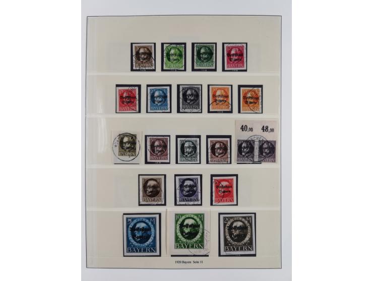 1849/1920, meist gestempelte Sammlung und 18 Briefe und Karten, ab Mi.-Nr. 1Ia, 1Ia PF X, 1IIa (2), 1Ia PF VII auf Brief, 3-7