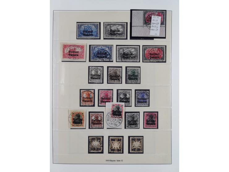 1849/1920, meist gestempelte Sammlung und 18 Briefe und Karten, ab Mi.-Nr. 1Ia, 1Ia PF X, 1IIa (2), 1Ia PF VII auf Brief, 3-7