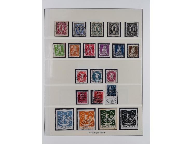 1849/1920, meist gestempelte Sammlung und 18 Briefe und Karten, ab Mi.-Nr. 1Ia, 1Ia PF X, 1IIa (2), 1Ia PF VII auf Brief, 3-7