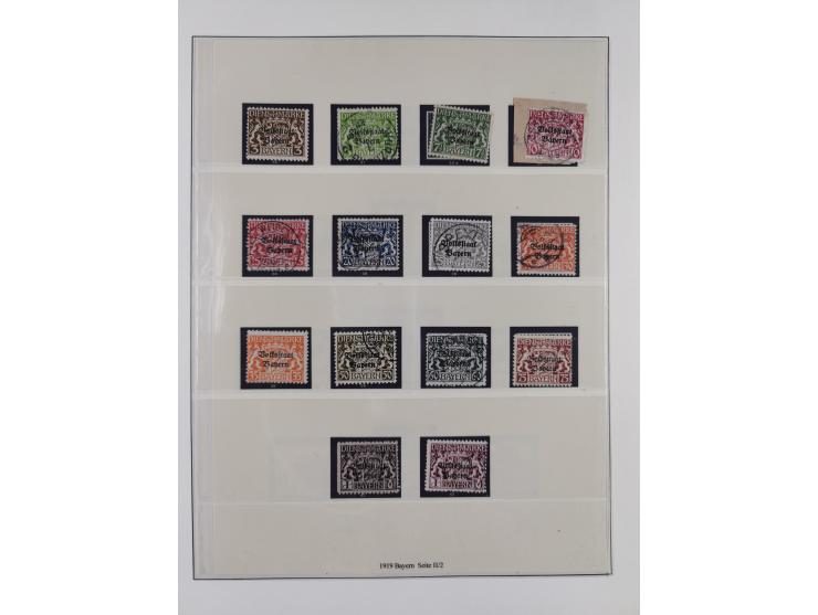 1849/1920, meist gestempelte Sammlung und 18 Briefe und Karten, ab Mi.-Nr. 1Ia, 1Ia PF X, 1IIa (2), 1Ia PF VII auf Brief, 3-7