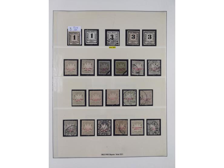 1849/1920, meist gestempelte Sammlung und 18 Briefe und Karten, ab Mi.-Nr. 1Ia, 1Ia PF X, 1IIa (2), 1Ia PF VII auf Brief, 3-7