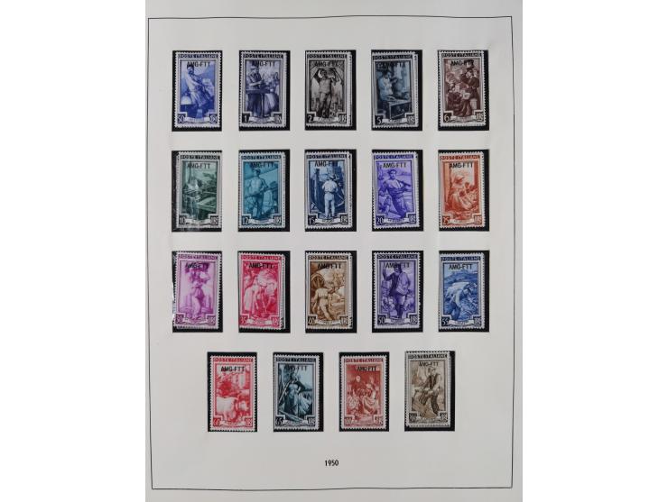 1947/54, in the main catalogue numbers complete mint never hinged collection Zone A and B incl. postage due, good condition