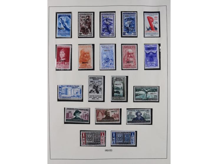 1947/54, in the main catalogue numbers complete mint never hinged collection Zone A and B incl. postage due, good condition