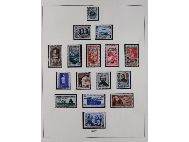 1947/54, in the main catalogue numbers complete mint never hinged collection Zone A and B incl. postage due, good condition