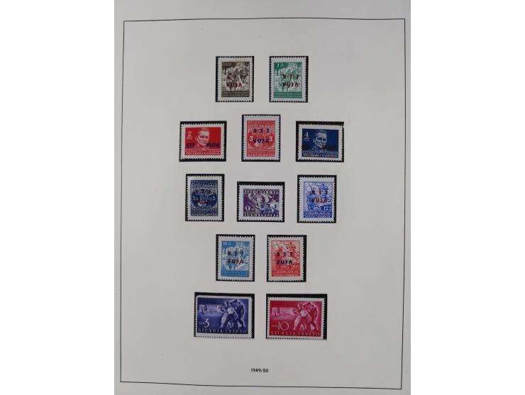 1947/54, in the main catalogue numbers complete mint never hinged collection Zone A and B incl. postage due, good condition
