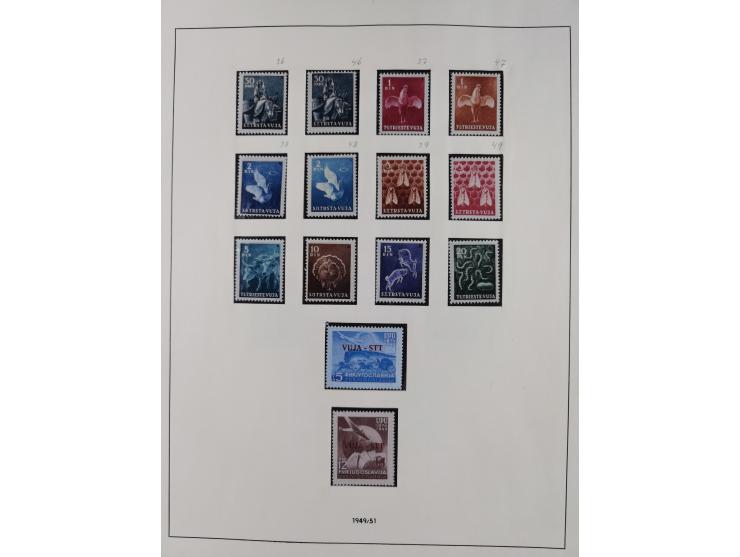 1947/54, in the main catalogue numbers complete mint never hinged collection Zone A and B incl. postage due, good condition