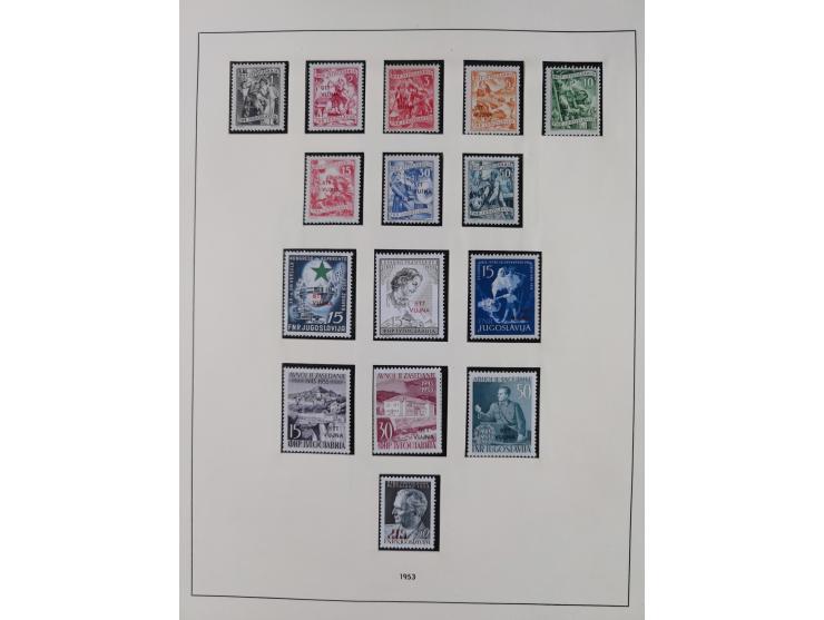 1947/54, in the main catalogue numbers complete mint never hinged collection Zone A and B incl. postage due, good condition