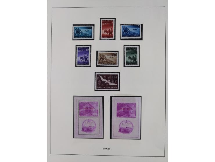 1947/54, in the main catalogue numbers complete mint never hinged collection Zone A and B incl. postage due, good condition