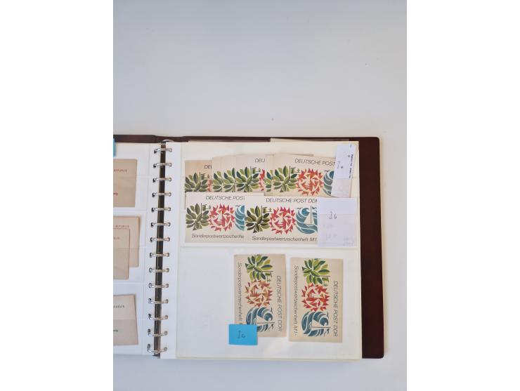 1971/90, umfangreiche Sammlung “Sondermarken-Heftchen” mit einer Fülle an Varianten, Untertypen und Besonderheiten, dabei u.a