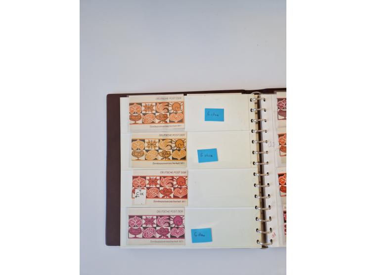 1971/90, umfangreiche Sammlung “Sondermarken-Heftchen” mit einer Fülle an Varianten, Untertypen und Besonderheiten, dabei u.a