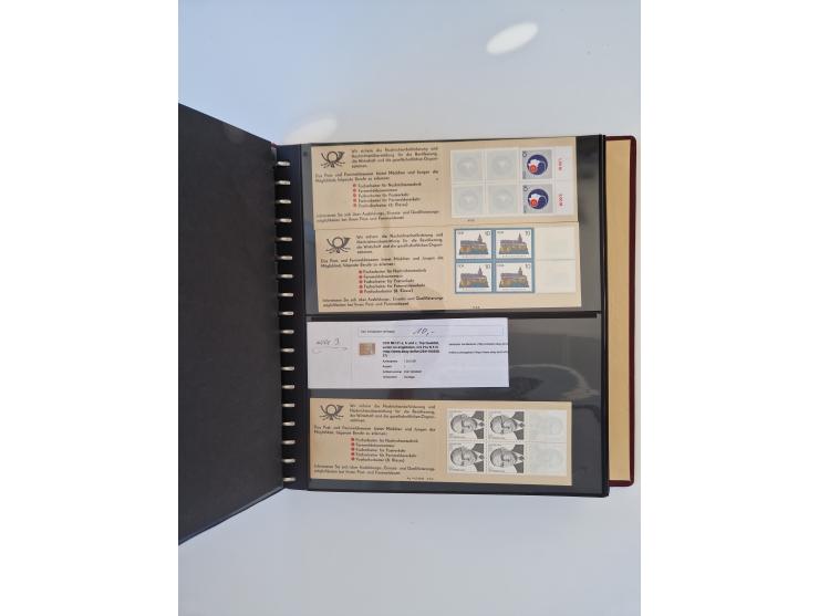 1971/90, umfangreiche Sammlung “Sondermarken-Heftchen” mit einer Fülle an Varianten, Untertypen und Besonderheiten, dabei u.a