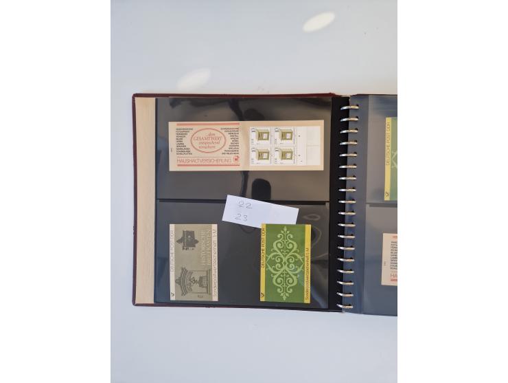 1971/90, umfangreiche Sammlung “Sondermarken-Heftchen” mit einer Fülle an Varianten, Untertypen und Besonderheiten, dabei u.a