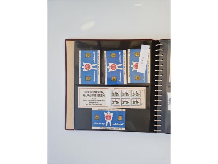 1971/90, umfangreiche Sammlung “Sondermarken-Heftchen” mit einer Fülle an Varianten, Untertypen und Besonderheiten, dabei u.a