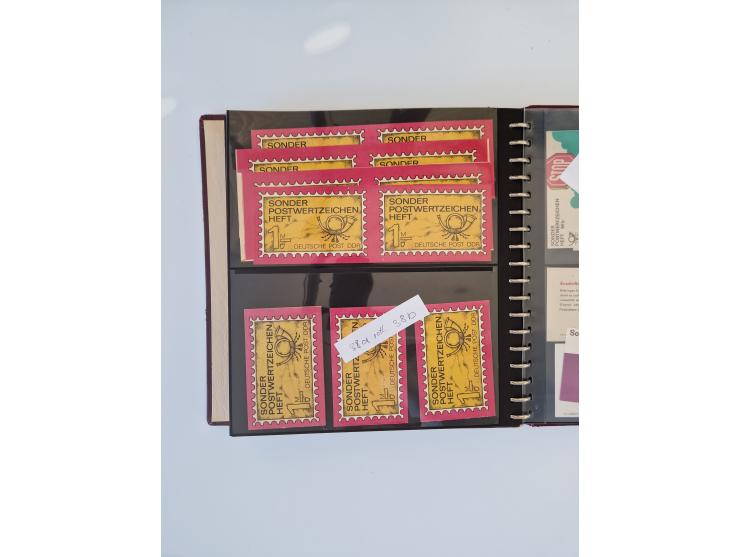 1971/90, umfangreiche Sammlung “Sondermarken-Heftchen” mit einer Fülle an Varianten, Untertypen und Besonderheiten, dabei u.a