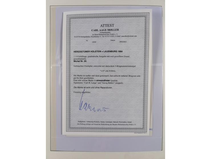 1850/66, reichhaltige gestempelte Sammlung und 26 Briefe und Posteinlieferungsscheine, dabei Mi.-Nr. 1a und 2b gestempelt, 1a