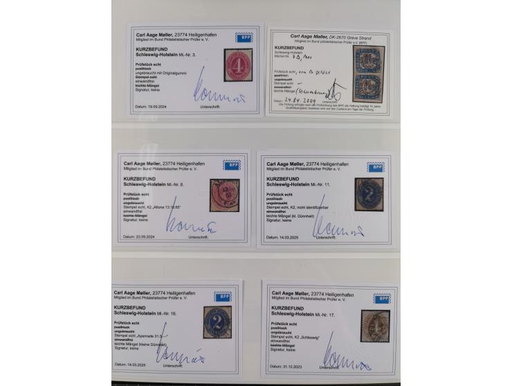 1850/66, reichhaltige gestempelte Sammlung und 26 Briefe und Posteinlieferungsscheine, dabei Mi.-Nr. 1a und 2b gestempelt, 1a