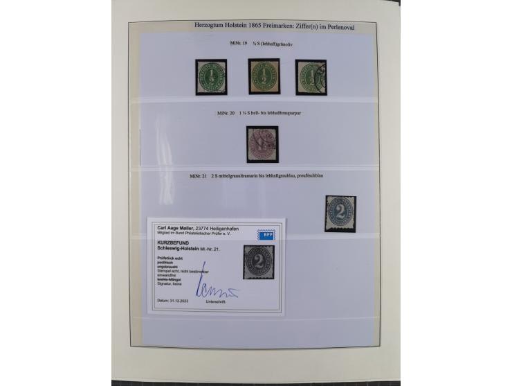 1850/66, reichhaltige gestempelte Sammlung und 26 Briefe und Posteinlieferungsscheine, dabei Mi.-Nr. 1a und 2b gestempelt, 1a