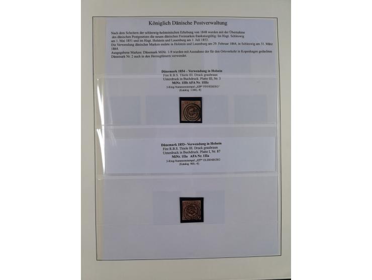 1850/66, reichhaltige gestempelte Sammlung und 26 Briefe und Posteinlieferungsscheine, dabei Mi.-Nr. 1a und 2b gestempelt, 1a