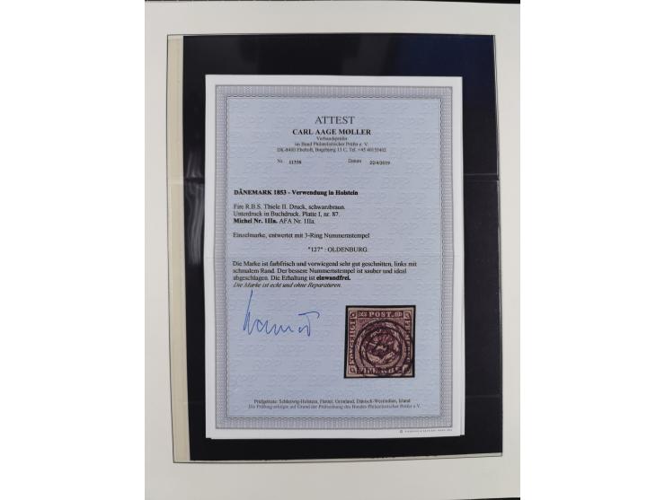 1850/66, reichhaltige gestempelte Sammlung und 26 Briefe und Posteinlieferungsscheine, dabei Mi.-Nr. 1a und 2b gestempelt, 1a