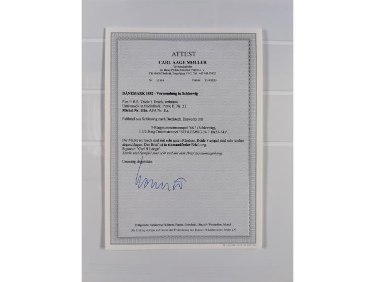 1850/66, reichhaltige gestempelte Sammlung und 26 Briefe und Posteinlieferungsscheine, dabei Mi.-Nr. 1a und 2b gestempelt, 1a