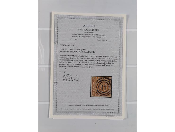 1850/66, reichhaltige gestempelte Sammlung und 26 Briefe und Posteinlieferungsscheine, dabei Mi.-Nr. 1a und 2b gestempelt, 1a