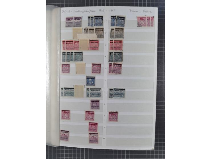 1939/45, dickes Lagerbuch mit Schwerpunkt Böhmen &amp; Mähren und Generalgouvernement mit postfrisch/ungebrauchten und gestem