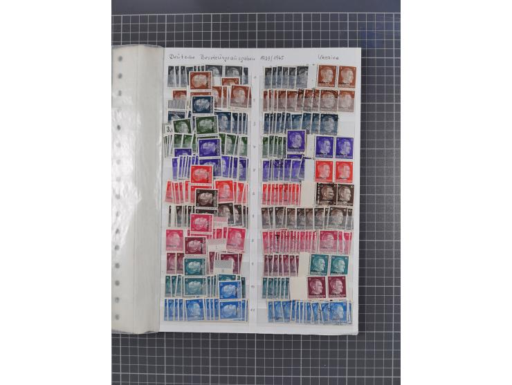 1939/45, dickes Lagerbuch mit Schwerpunkt Böhmen &amp; Mähren und Generalgouvernement mit postfrisch/ungebrauchten und gestem