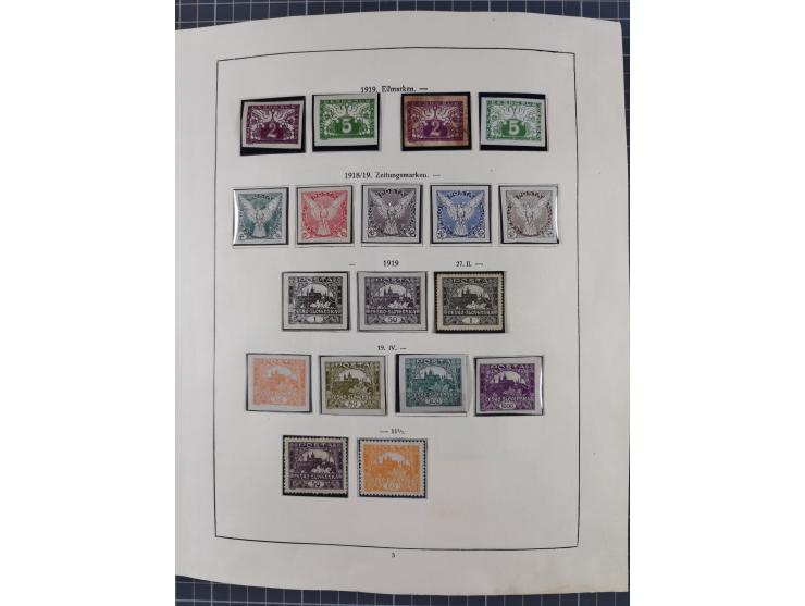 1918/59, interesting, mostly unused and mint never hinged collection, with some better Revolutionery Issues, different waterm