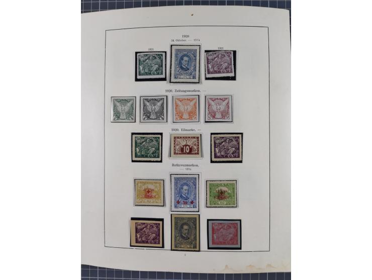 1918/59, interesting, mostly unused and mint never hinged collection, with some better Revolutionery Issues, different waterm