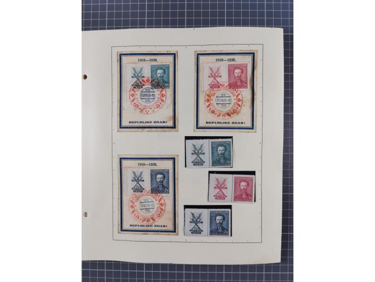 1918/59, interesting, mostly unused and mint never hinged collection, with some better Revolutionery Issues, different waterm