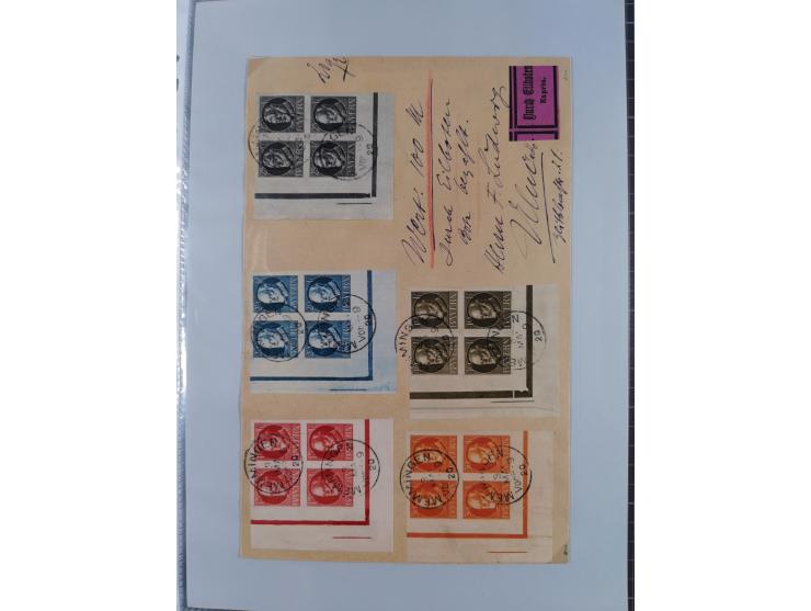 1849/70 (ca.), meist gestempelte kleine Partie im Ordner, überwiegend Bayern mit u.a. 1 IIa, 4 I/III, 8II, Wappen-Brief in di