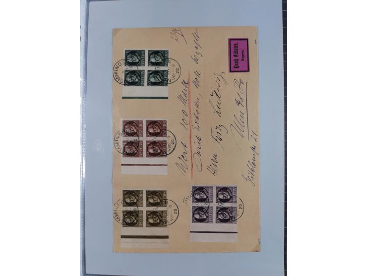 1849/70 (ca.), meist gestempelte kleine Partie im Ordner, überwiegend Bayern mit u.a. 1 IIa, 4 I/III, 8II, Wappen-Brief in di