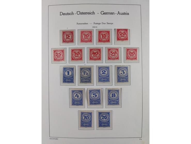 1918/69, meist postfrische Sammlung inkl. Portomarken mit einigen besseren und kpl. Ausgaben, ab ca. 1946 augenscheinlich pos
