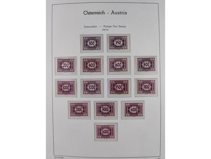 1918/69, meist postfrische Sammlung inkl. Portomarken mit einigen besseren und kpl. Ausgaben, ab ca. 1946 augenscheinlich pos