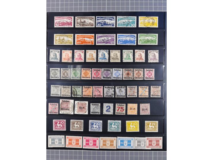 1849/70 (ca.), ungebrauchte und gestempelte reichhaltige Partie im Steckalbum, dabei viele bessere Werte, schöne Briefstücke 