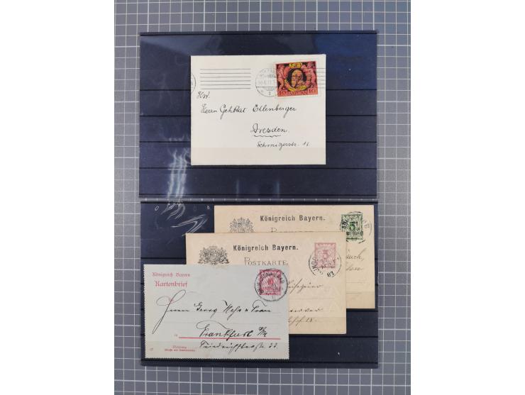 1850/71, ungebrauchter und gestempelte aber Sammlungsbestand in 2 Karteikästen, dabei auch viele Briefe, farbige Stempel, Ein