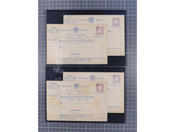 1850/71, ungebrauchter und gestempelte aber Sammlungsbestand in 2 Karteikästen, dabei auch viele Briefe, farbige Stempel, Ein