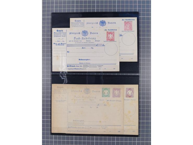 1850/71, ungebrauchter und gestempelte aber Sammlungsbestand in 2 Karteikästen, dabei auch viele Briefe, farbige Stempel, Ein