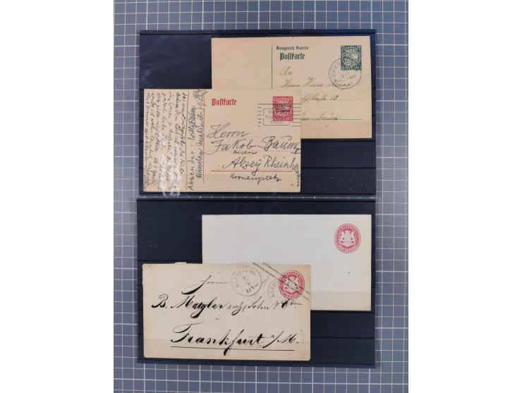 1850/71, ungebrauchter und gestempelte aber Sammlungsbestand in 2 Karteikästen, dabei auch viele Briefe, farbige Stempel, Ein