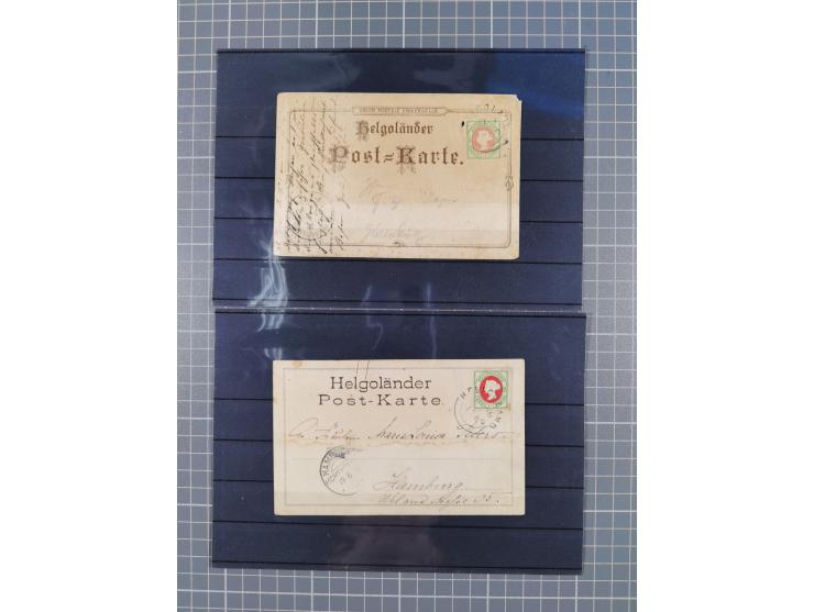 1850/71, ungebrauchter und gestempelte aber Sammlungsbestand in 2 Karteikästen, dabei auch viele Briefe, farbige Stempel, Ein