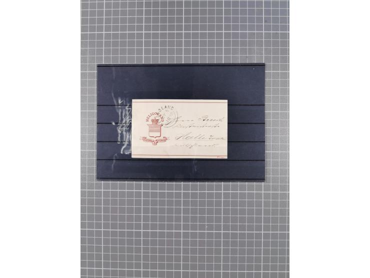 1850/71, ungebrauchter und gestempelte aber Sammlungsbestand in 2 Karteikästen, dabei auch viele Briefe, farbige Stempel, Ein